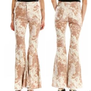 Altar'd State Tie-Dye Corduroy Bell Bottoms, High Rise, Raw Hem, Sz Medium, EUC!